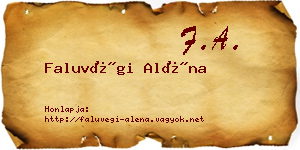 Faluvégi Aléna névjegykártya